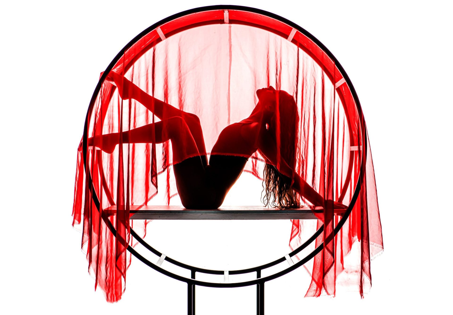 Azra Dewan performing rhythmic gymnastics